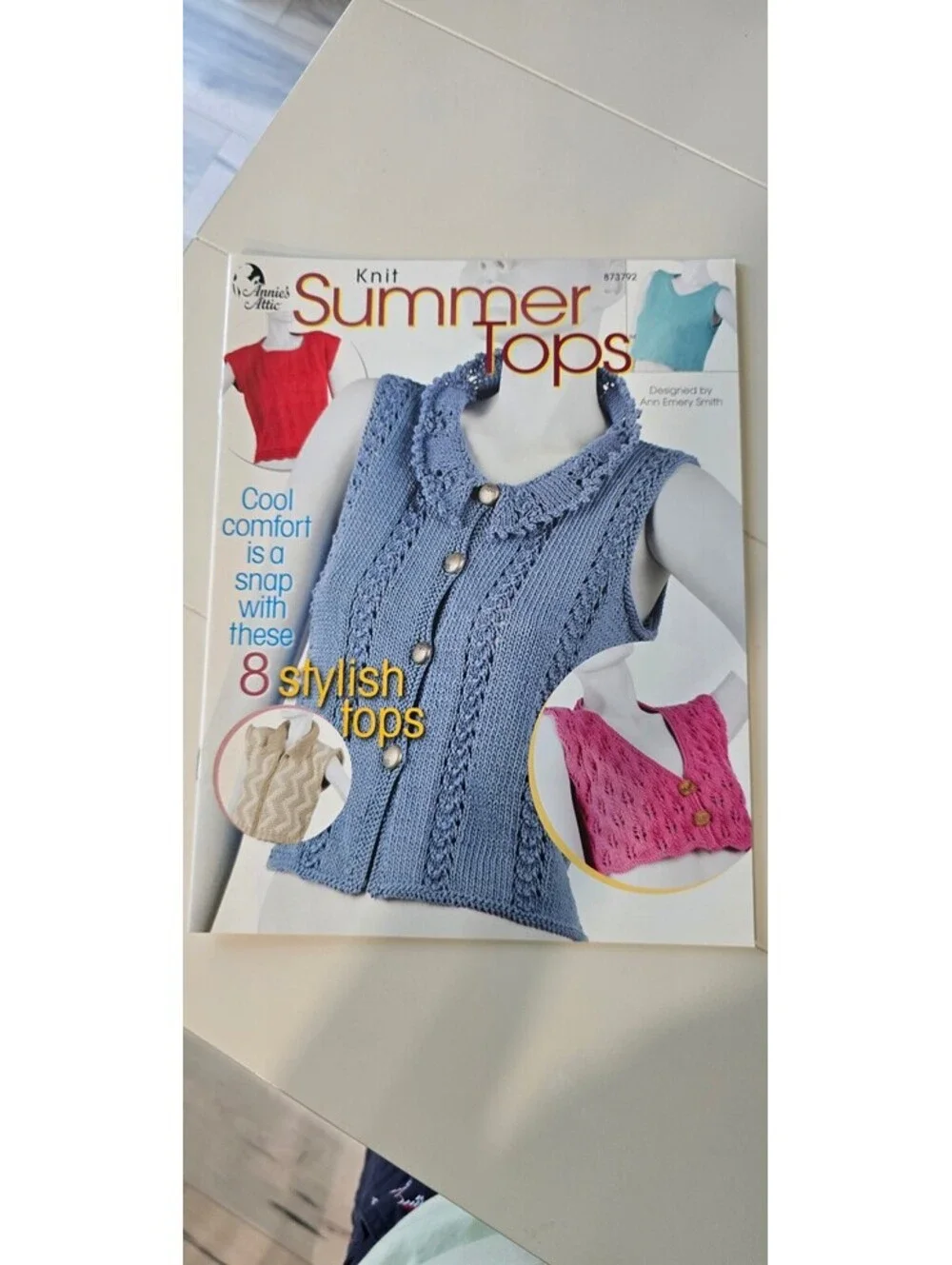 Annie's Attic Knit Summer Tops Pattern Book - 8 Stylish Tops